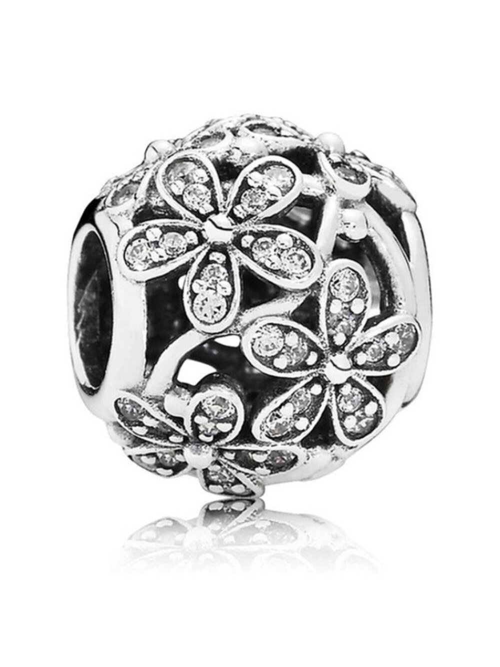 NWOT Pandora Sparkling Daisies Charm